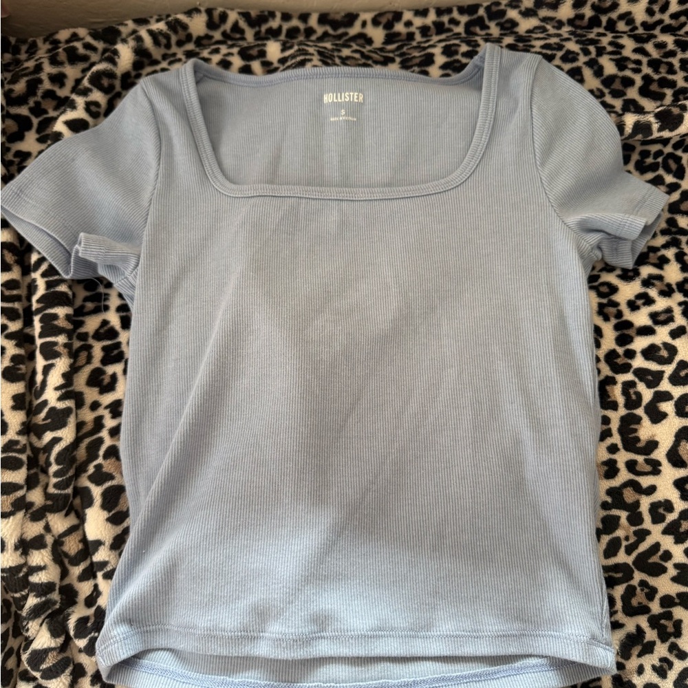 Hollister Blue Fitted Short Sleeve T-Shirt